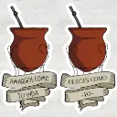 Stickers mate amargo/dulce