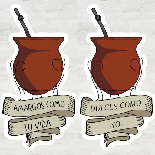 Stickers mate amargo/dulce